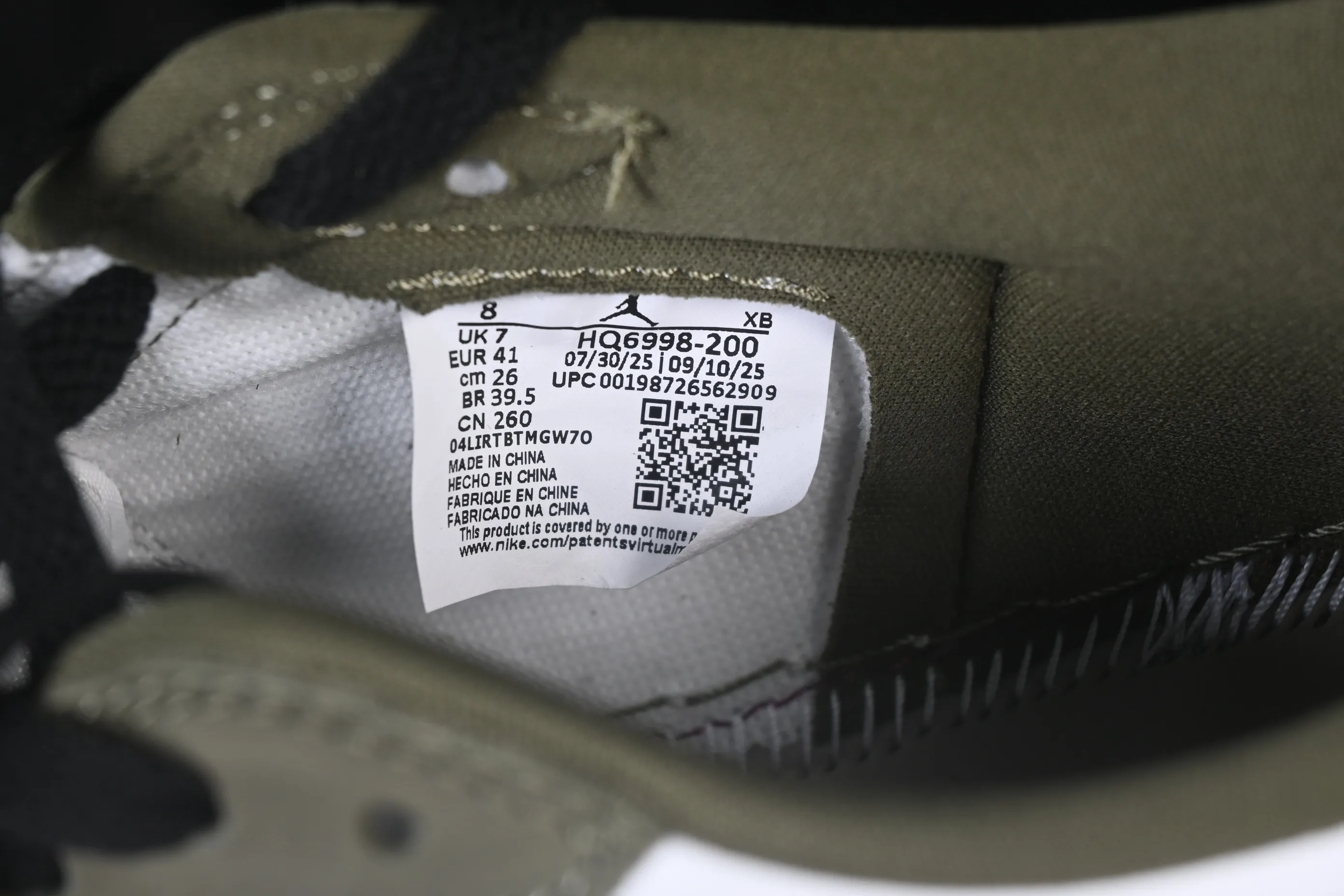 All categories Air Jordan Jordan series basketball shoes Air Jordan 1 Low G version pure original Air Jordan 1 Low OG "Medium Olive" AJ1 Joe 1 joint model olive green low-top retro culture basketball shoes HQ6998-200